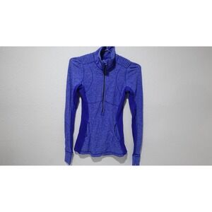 Lululemon Athletic 1/2 Zip Long Sleeve Pullover Blue Women's Thumbhole size xs
